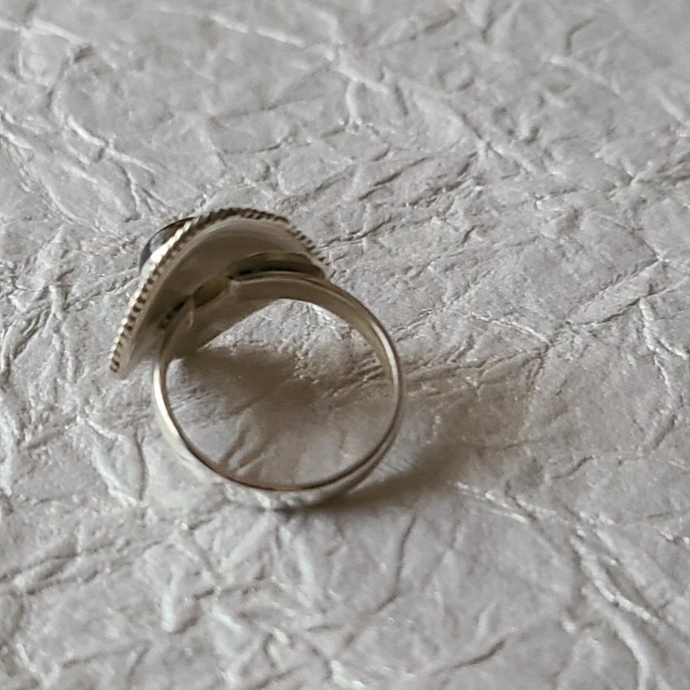 Labradorite Ring Size 8 Sterling Silver-Labradorite Stone Ring-Gemstone Ring - Picture 7 of 12